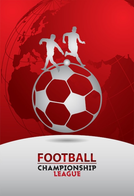 Soccer or football on abstract gradient background vector illustration