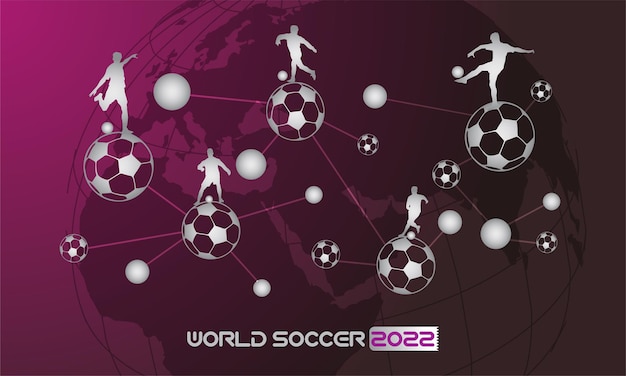 Soccer or football on abstract gradient background vector illustration