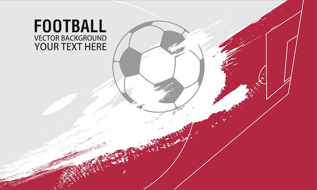 Soccer or football layout template design. Soccer ball background from paint brus