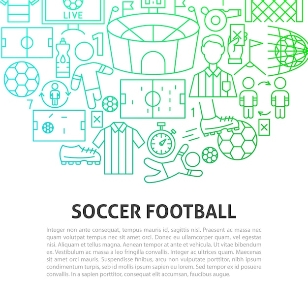 Soccer Football Line Concept