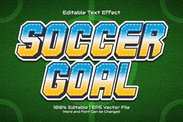 Soccer Goal editable text effect Cartoon style