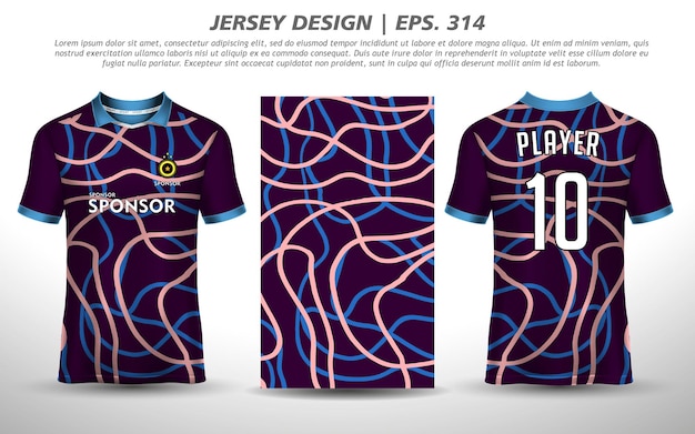 Soccer jersey design for sublimation sport t shirt design Premium Free Vector collection