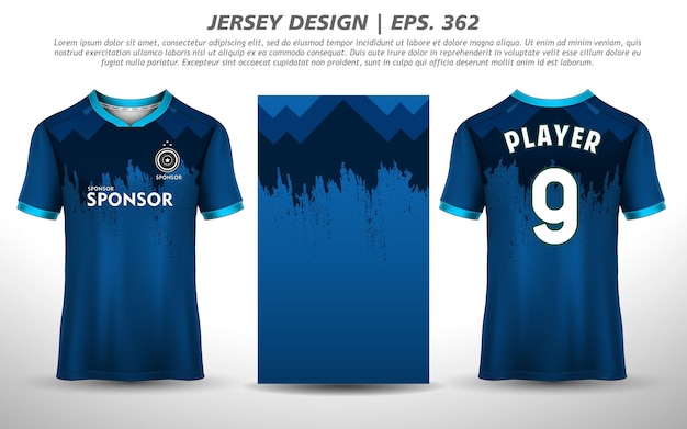 Soccer jersey design for sublimation sport t shirt design Premium Free Vector collection