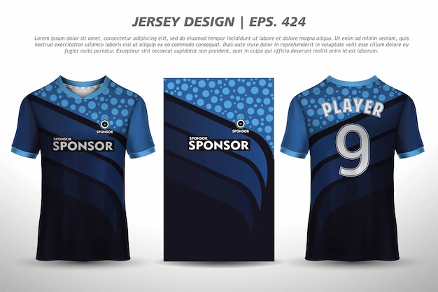 Soccer jersey football design for sublimation sport t shirt design Premium Free Vector collection