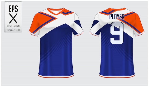 Soccer jersey or football kit template design