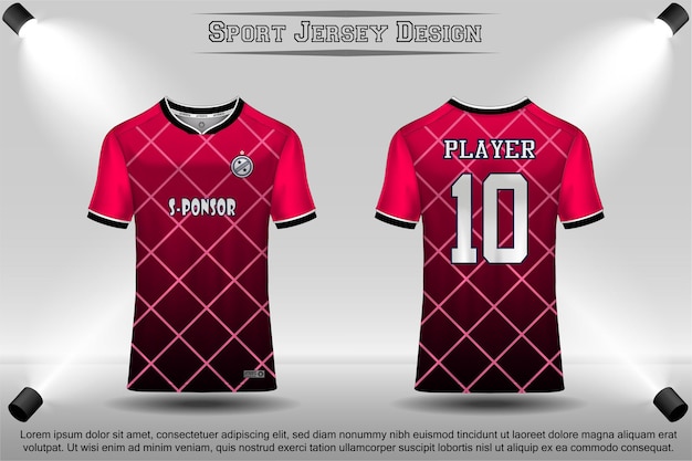 Soccer jersey mockup football jersey design sublimation sport t shirt design collection for racing cycling gaming motocross