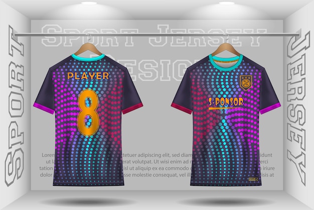 Soccer jersey mockup football jersey mockup in the studio sublimation for sport t shirt design collection racing cycling gaming motocross