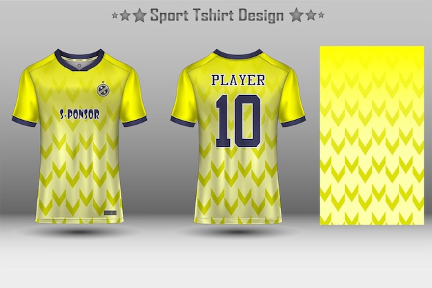 Soccer jersey mockup and sport jersey mockup with abstract geometric pattern