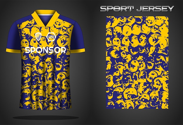 Soccer jersey sport shirt design template