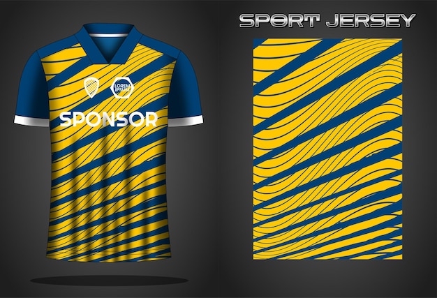 Soccer jersey sport shirt design template