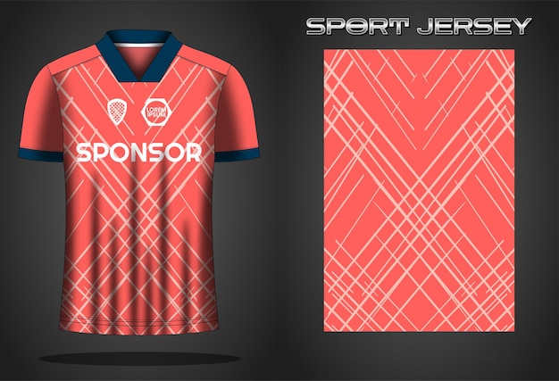 Soccer jersey sport shirt design template