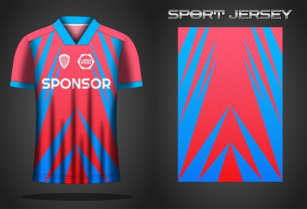 Soccer jersey sport shirt design template