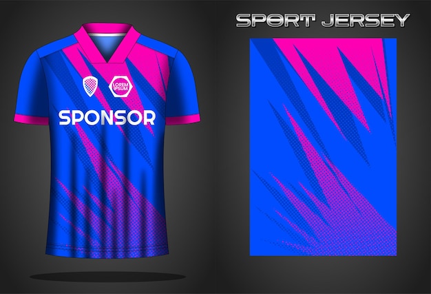 Soccer jersey sport shirt design template