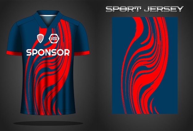 Soccer jersey sport shirt design template