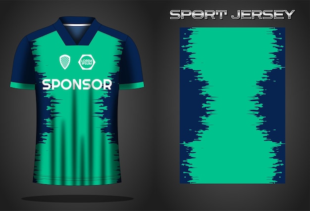 Soccer jersey sport shirt design template