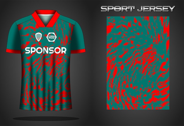 Soccer jersey sport shirt design template