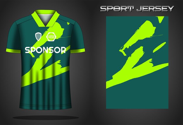 Soccer jersey sport shirt design template