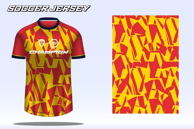 Soccer jersey sport tshirt design mockup for football club