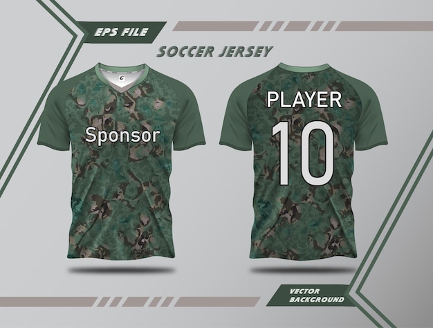 Soccer jersey template sports tshirt design vector illustration for football and cricket club