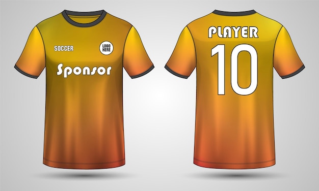 Soccer jersey vector illustration mockup template