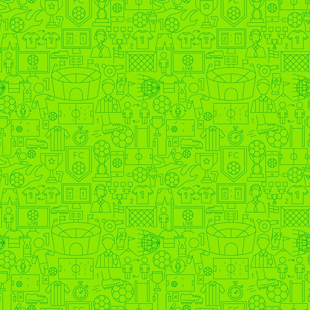 Soccer Line Seamless Pattern