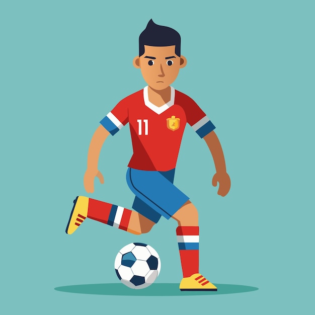 Soccer Player Clip Art Vector Illustration Design