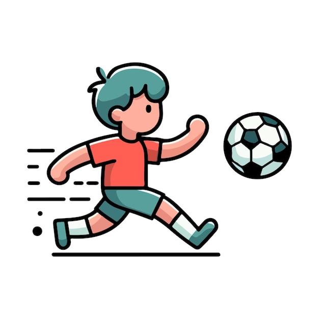 A soccer player dribbles the ball icon