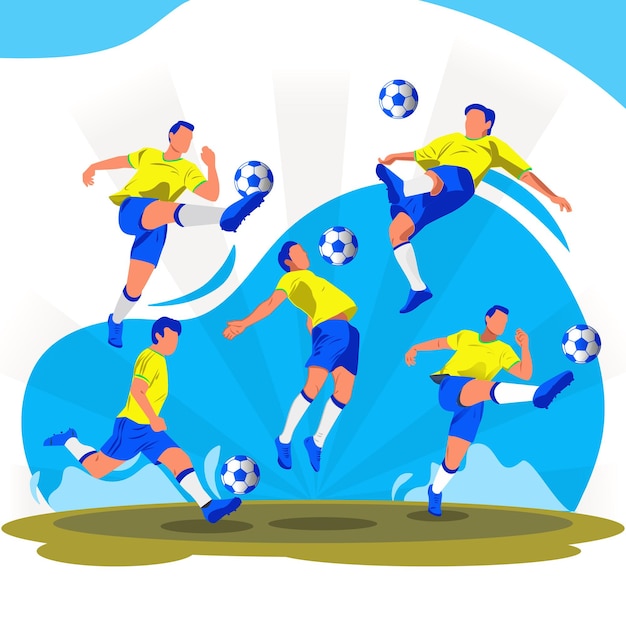 Soccer player on field illustration