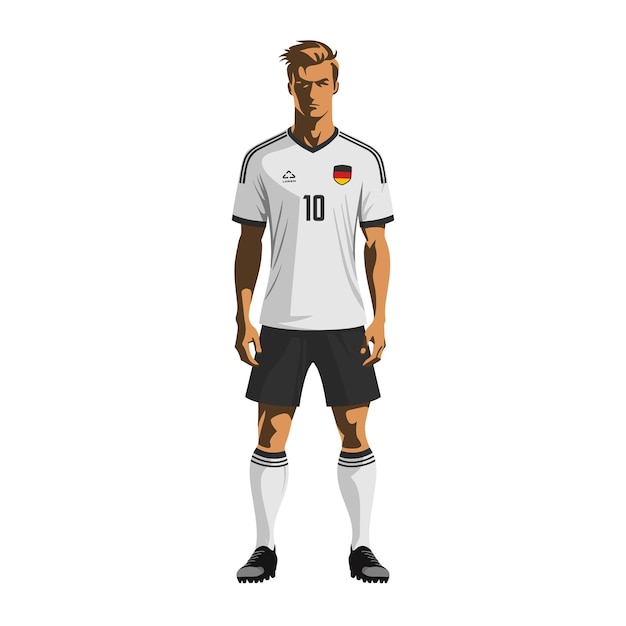 Vector soccer player in germany team uniform