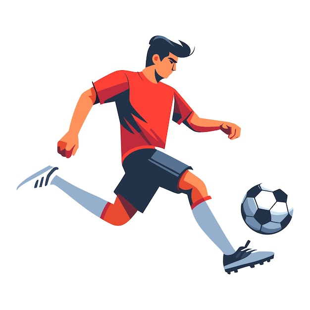 soccer player men athlete vector design colourful style football game male player illustration