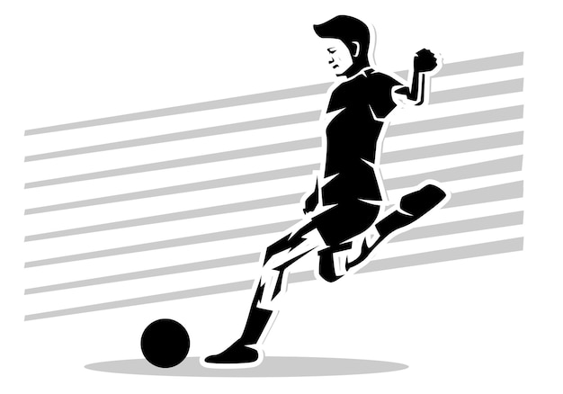 Soccer player silhouette