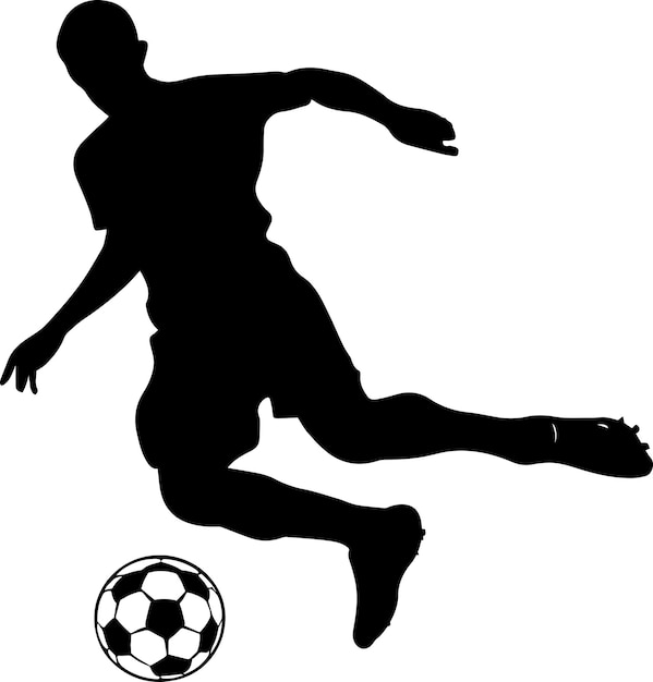 Soccer player vector silhouette 16