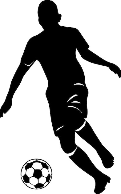 Soccer player vector silhouette 2