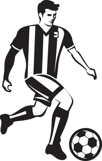 a soccer player wearing a black and white striped uniform with the number 7 on it