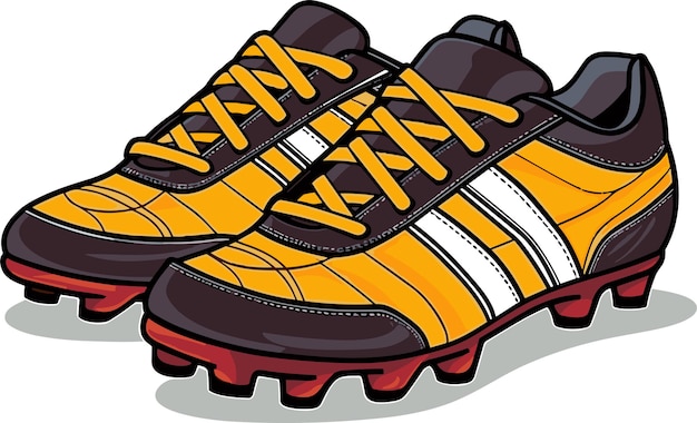 Vector soccer shoes football boots icon on a white background flat style vector illustration