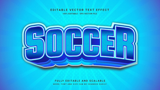 soccer sport event vector text effect editable