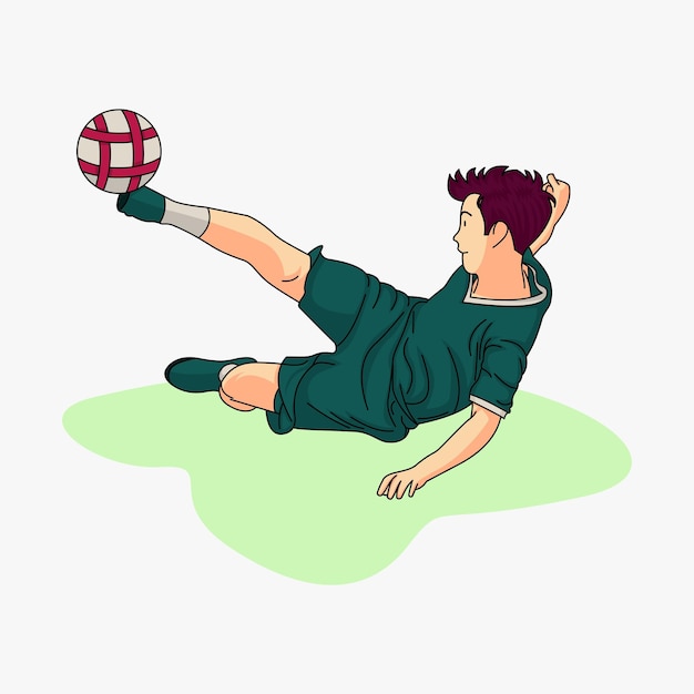 soccer sports character illustration