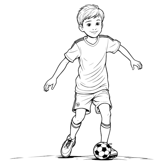 Vector soccer stars coloring book for kids