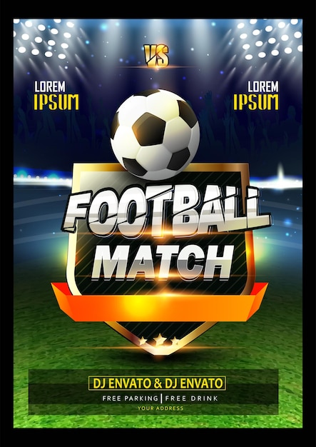 Soccer Template design , Football banner, Sport layout design, vector illustration