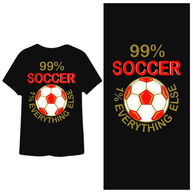 Vector soccer text based t shirt design