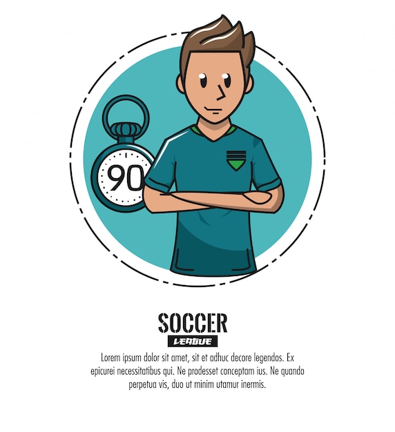 Soccer tournament infographic with elements 