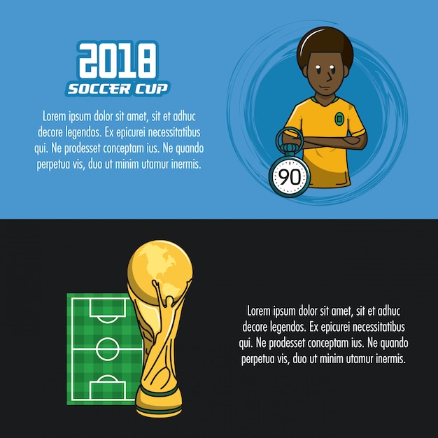 Soccer tournament infographic with elements 