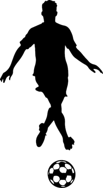 Vector soccer wall decal sticker vector black color silhouette