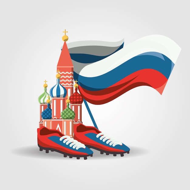 Soccer World Cup Russia design