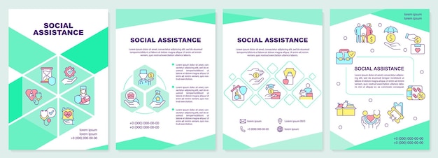 Social assistance brochure template