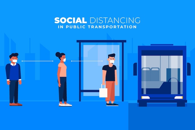 Social distancing in public transportation