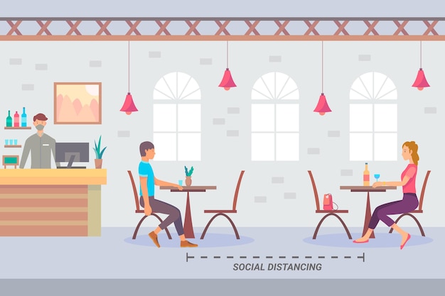 Social distancing restaurant