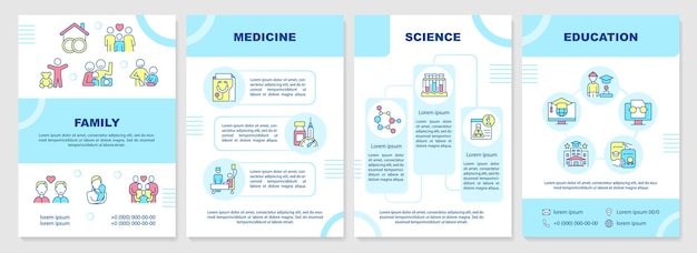 Vector social institutions examples brochure template