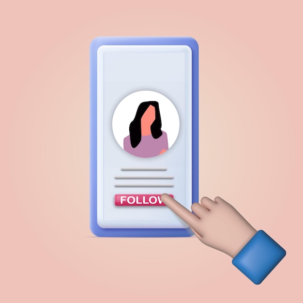 Social media account profile concept Vector