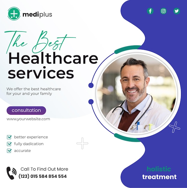 Social media advertisement for the health service Design